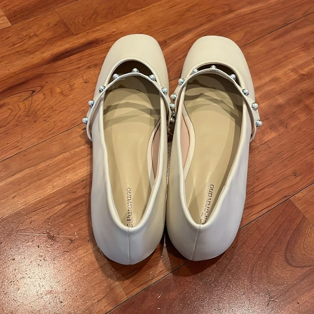 NWT C.Paravano Leather Ballet Flats - Picture 9 of 10